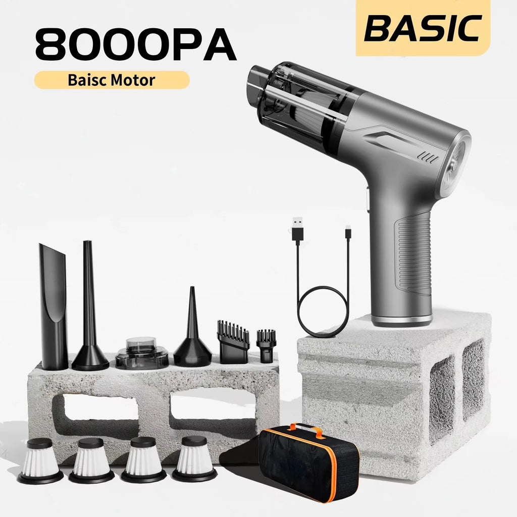 CENRR-aspiradora de coche 98000PA, aspiradora inalámbrica portátil, potente máquina de limpieza de mano de succión fuerte para electrodomésticos